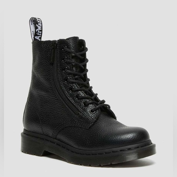 Doc Martens Black 1460 Pacscal with Zipper Leather Womens - Picture 1 of 2
